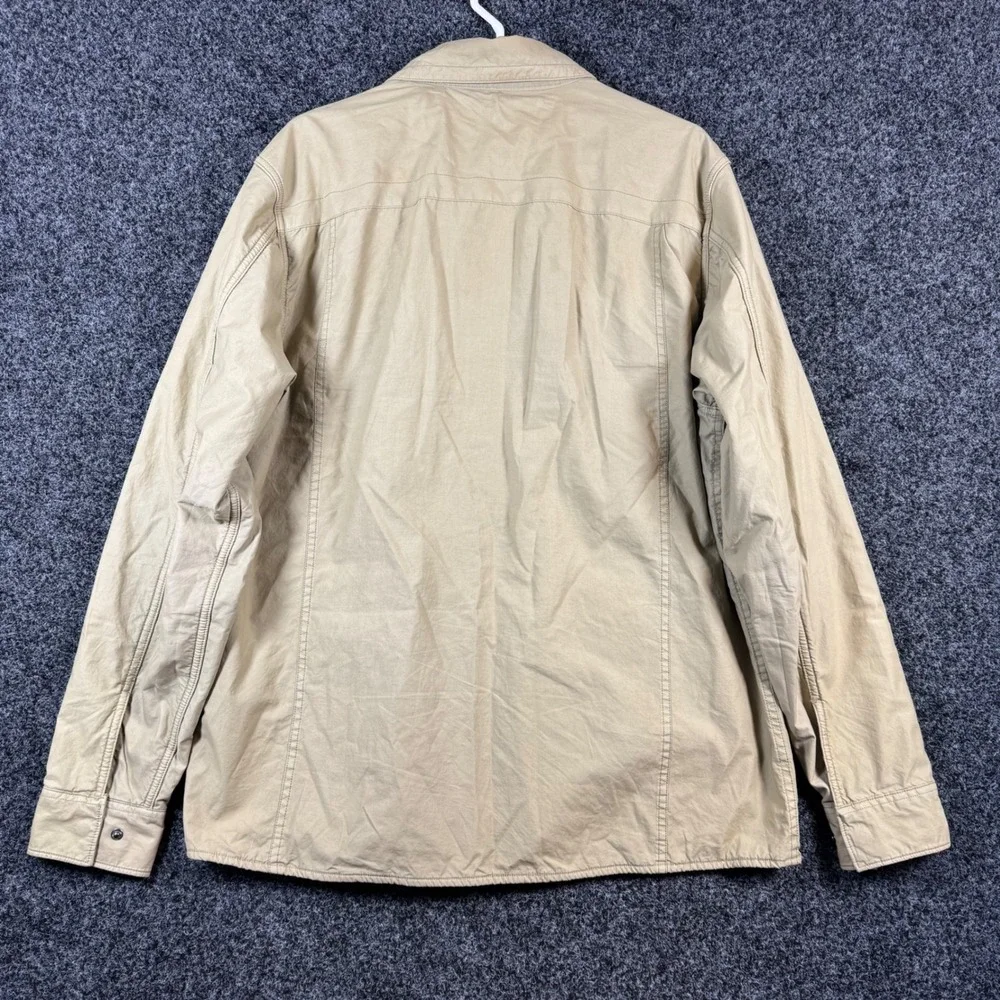 Carbon2Cobalt Mens Khaki Tan‎ 100% Cotton Full Zip Utility Jacket Size L